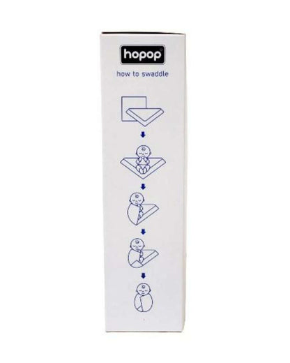 Hopop Elephant Baby Swaddle-100% Organic Cotton Muslin-White-For Infants