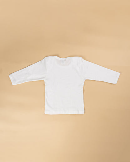 Hopop White Vest-Solid-Cotton-Pack of 2-For Infants