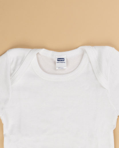 Hopop White Vest-Solid-Cotton-Pack of 2-For Infants