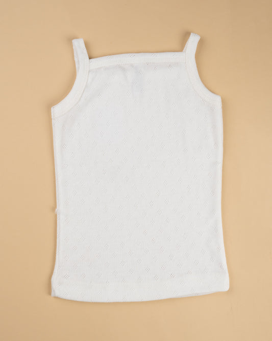 Hopop White Vest-Square-Neck-Solid-Cotton-Pack of 3-For Infants