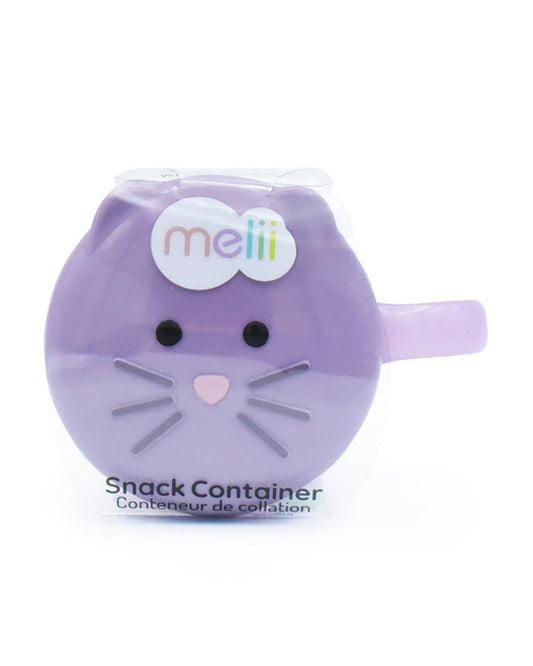 Melii Snack Container With Finger Trap-Airtight & Leakproof Lid-Dishwasher Safe-200 ml-Cat-For Feeding Infants