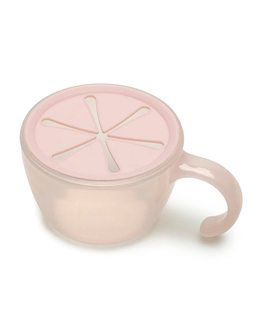 Melii Abacus Snack Container With Finger Trap-Doubles as a Toy-200 ml-Dishwasher Safe-Pink-For Feeding Infants