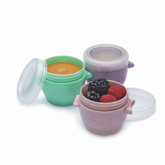 Melii Snap & Go Pods-Airtight & Leakproof Cover-Microwave & Dishwasher Safe-118 ml-Pack of 4-For Feeding Infants