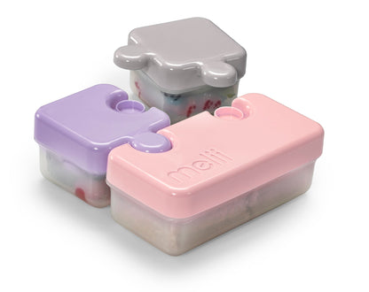 Melii Puzzle Container-Airtight & Leakproof-Microwave, Freezer & Dishwasher Safe-Purple, Grey & Pink-For Feeding Infants