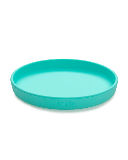 Melii 3 Piece Meal Set-Food Grade Silicone-Microwave & Dishwasher Safe-Lime, Mint & Blue-For Feeding Infants