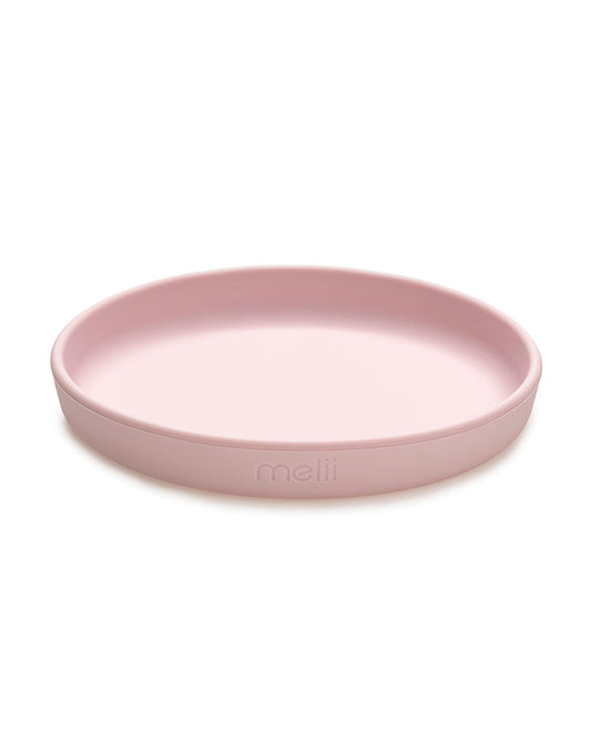 Melii 3 Piece Meal Set-Food Grade Silicone-Microwave & Dishwasher Safe-Purple, Grey & Pink-For Feeding Infants