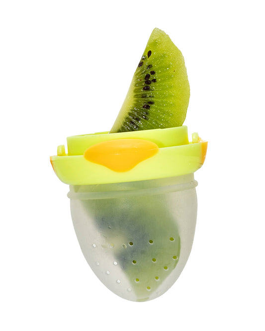 Melii Silicone Fresh Food Feeder & Teether-Duck-Long Handles-Microwave Safe-For Infants