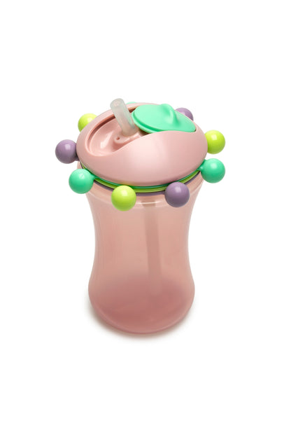 Melii Abacus Sippy Cup-With Flip Top-Doubles as a Toy-Dishwasher Safe-340 ml-Pink