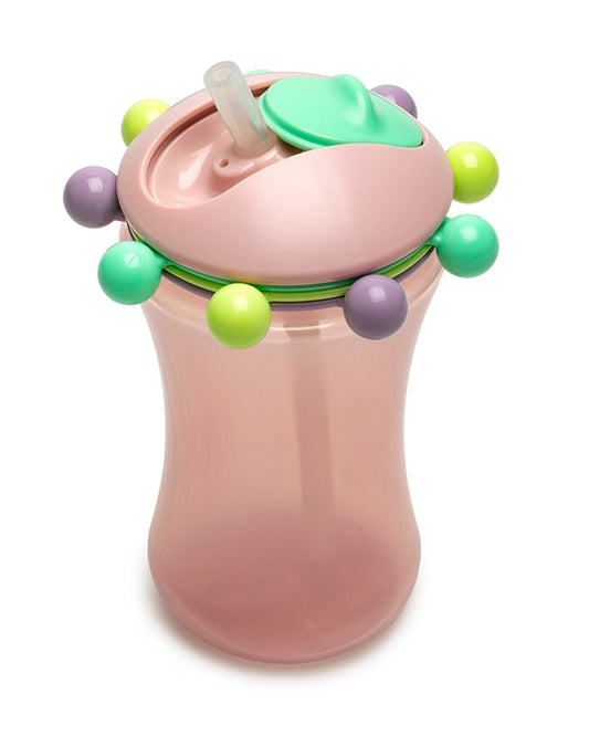 Melii Abacus Sippy Cup-With Flip Top-Doubles as a Toy-Dishwasher Safe-340 ml-Pink