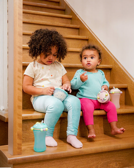 Melii Abacus Sippy Cup-With Flip Top-Doubles as a Toy-Dishwasher Safe-340 ml-Pink
