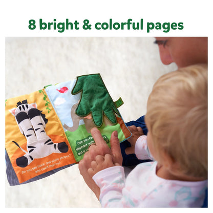 Skillmatics Peek A Boo Jungle Theme Cloth Book-8 Colorful Pages-Enhances Tactile Stimulation-Learning & Educational Toys-6M+