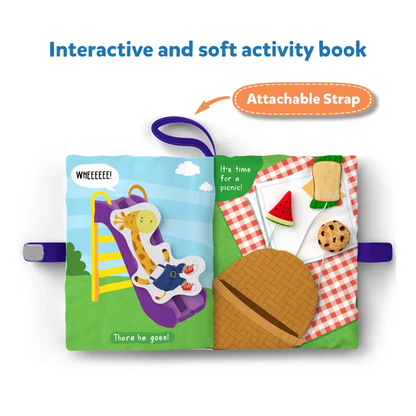 Skillmatics My Quiet Cloth Book-10 Colorful Pages-Enhances Tactile Stimulation-Learning & Educational Toys-6M+