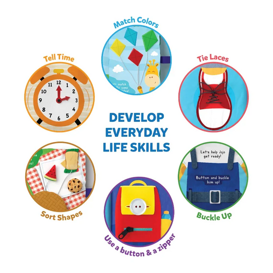 Skillmatics My Quiet Cloth Book-10 Colorful Pages-Enhances Tactile Stimulation-Learning & Educational Toys-6M+