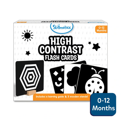 Skillmatics High Contrast Flash Cards-60 Cards-Engages Child Attention-Learning & Educational Toys-0 to 12M
