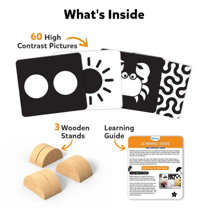 Skillmatics High Contrast Flash Cards-60 Cards-Engages Child Attention-Learning & Educational Toys-0 to 12M