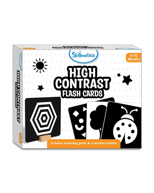 Skillmatics High Contrast Flash Cards-60 Cards-Engages Child Attention-Learning & Educational Toys-0 to 12M