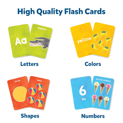Skillmatics Letters, Numbers, Shapes & Colors Flash Cards-50 Double Sides Cards-Enhances Learning-Learning & Educational Toys-12M+