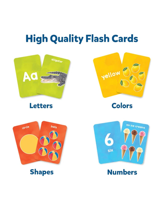 Skillmatics Letters, Numbers, Shapes & Colors Flash Cards-50 Double Sides Cards-Enhances Learning-Learning & Educational Toys-12M+