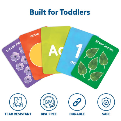 Skillmatics Letters, Numbers, Shapes & Colors Flash Cards-50 Double Sides Cards-Enhances Learning-Learning & Educational Toys-12M+