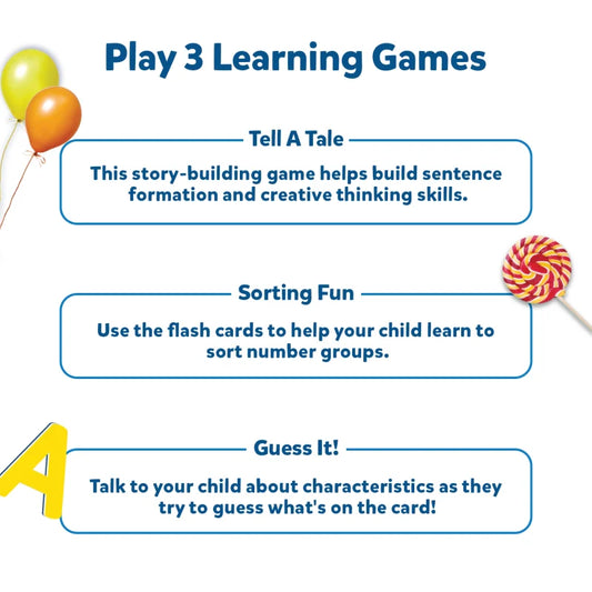 Skillmatics Letters, Numbers, Shapes & Colors Flash Cards-50 Double Sides Cards-Enhances Learning-Learning & Educational Toys-12M+
