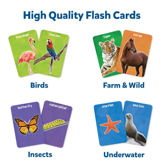 Skillmatics First 100 Animals Flash Cards-50 Double Sides Cards-Enhances Learning-Learning & Educational Toys-12M+