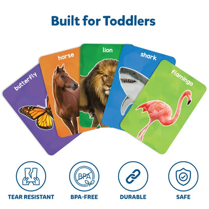 Skillmatics First 100 Animals Flash Cards-50 Double Sides Cards-Enhances Learning-Learning & Educational Toys-12M+