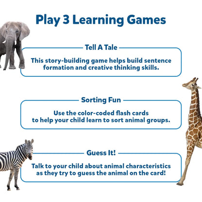 Skillmatics First 100 Animals Flash Cards-50 Double Sides Cards-Enhances Learning-Learning & Educational Toys-12M+