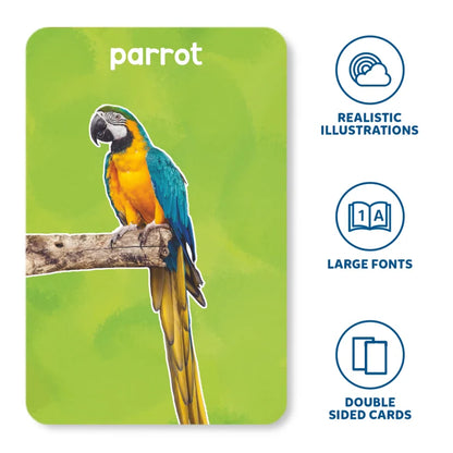Skillmatics First 100 Animals Flash Cards-50 Double Sides Cards-Enhances Learning-Learning & Educational Toys-12M+