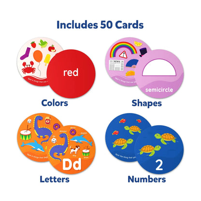 Skillmatics Spot and Learn Flash Cards-50 Double Sided Cards-Learning & Educational Toys-12M+