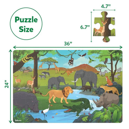 Skillmatics Animal Floor Puzzle-48 Jumble Pieces-Learning & Educational Toys-12M+