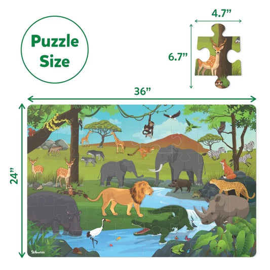 Skillmatics Animal Floor Puzzle-48 Jumble Pieces-Learning & Educational Toys-12M+