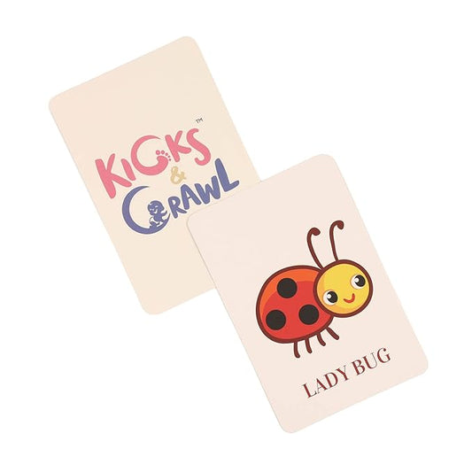 Kicks & Crawl Bugs in the Garden Flashcards-10 Double Sided Cards-Learning and Educational Toys-12M+