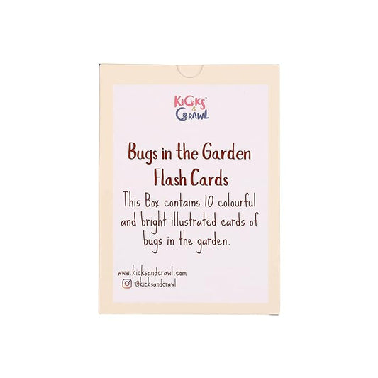 Kicks & Crawl Bugs in the Garden Flashcards-10 Double Sided Cards-Learning and Educational Toys-12M+