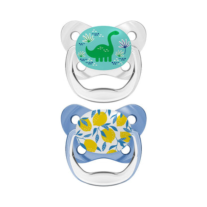 Dr. Brown's Prevent Soother-Butterfly Shield-Blue-Orthodontic-6 to 18M-Pacifier-Pack of 2