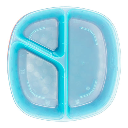 Dr. Brown's Weaning Divided Plates-Microwave & Dishwasher Safe-Pack of 3-Multicolor-For Feeding Infants