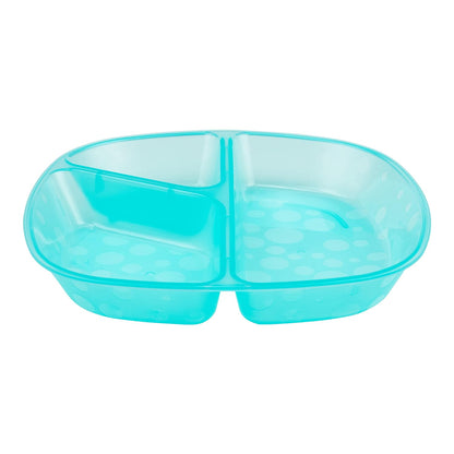 Dr. Brown's Weaning Divided Plates-Microwave & Dishwasher Safe-Pack of 3-Multicolor-For Feeding Infants