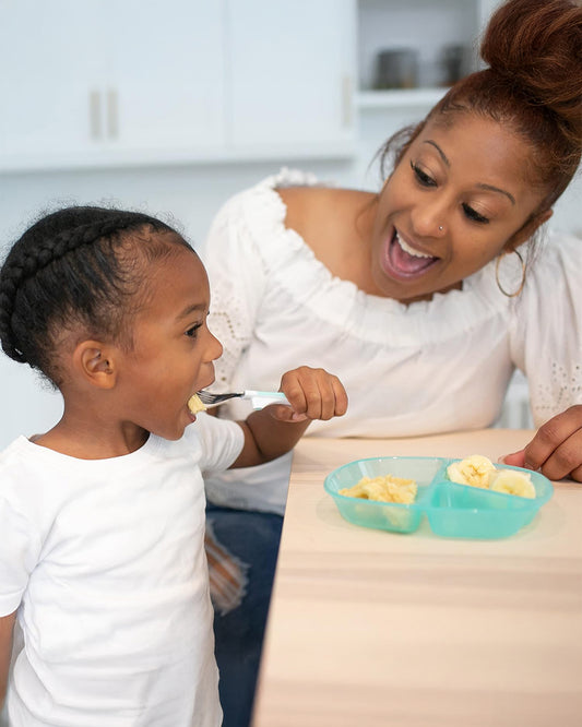 Dr. Brown's Weaning Divided Plates-Microwave & Dishwasher Safe-Pack of 3-Multicolor-For Feeding Infants