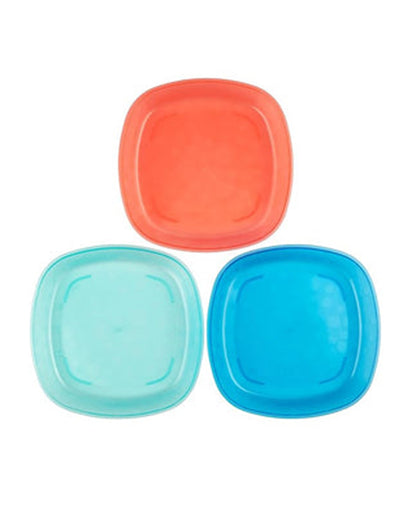 Dr. Brown's Weaning Toddler Plates-Microwave & Dishwasher Safe-Pack of 3-Multicolor-For Feeding Infants