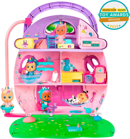 IMC Cry Babies Dreamy Mega Doll House-Promotes Imagination & Creativity-With 3 Different Stories & 25+ Accessories-12M+