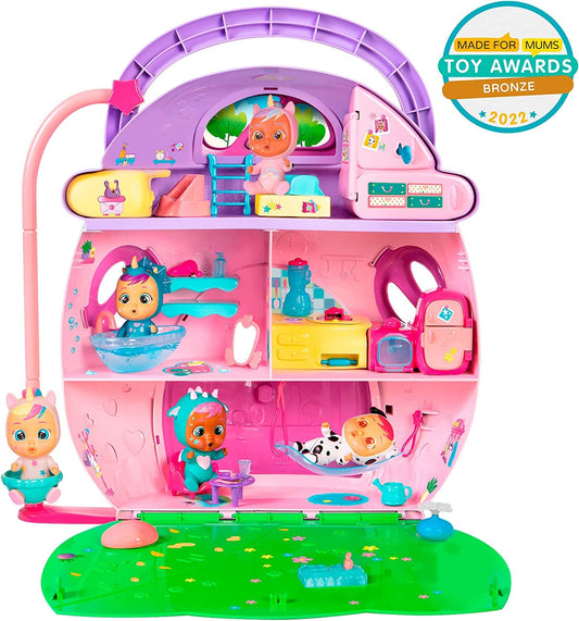 IMC Cry Babies Dreamy Mega Doll House-Promotes Imagination & Creativity-With 3 Different Stories & 25+ Accessories-12M+