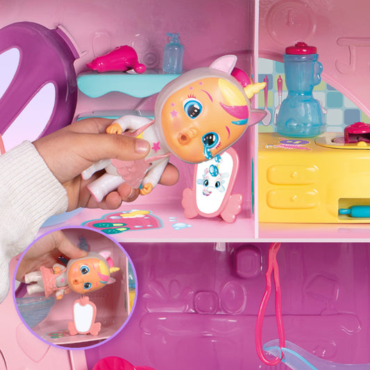 IMC Cry Babies Dreamy Mega Doll House-Promotes Imagination & Creativity-With 3 Different Stories & 25+ Accessories-12M+