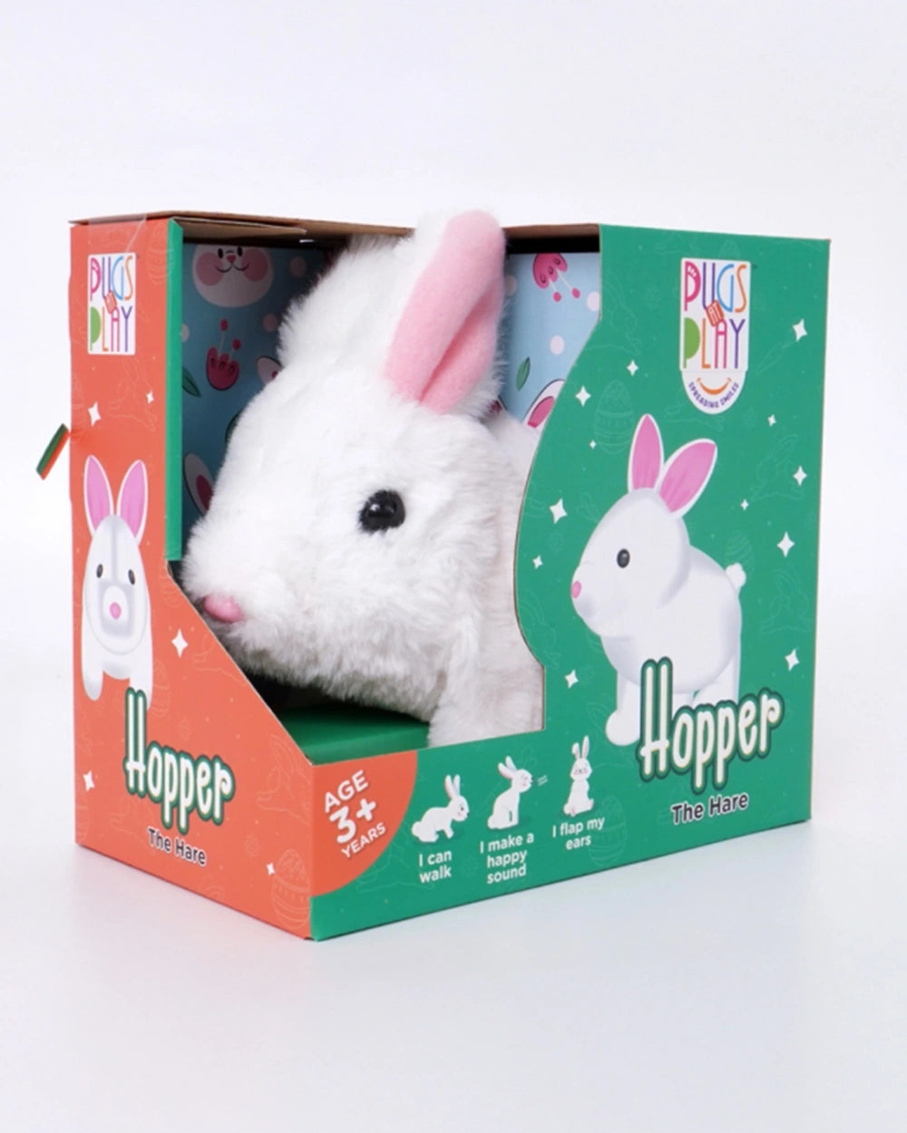 Pugs at Play Hopper Jumping Rabbit-Real Animal Sound, Wag Tails Pugs at Play Hopper Jumping Rabbit-Real Animal Sound, Wag Tails