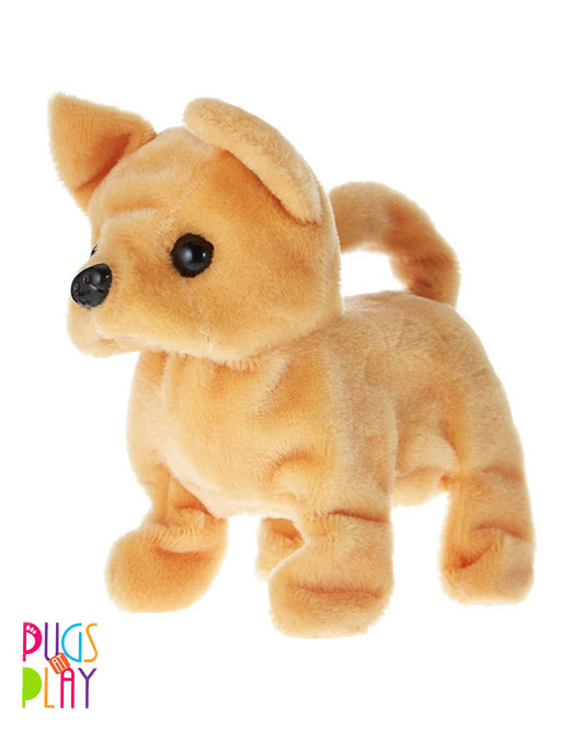 Pugs at Play Chili The Chihuahua Walking Dog-Stuffed Animal-Realistic Sounds-Safe and Durable-Battery Operated-Interactive Plush Cuddly Toy For Newborn