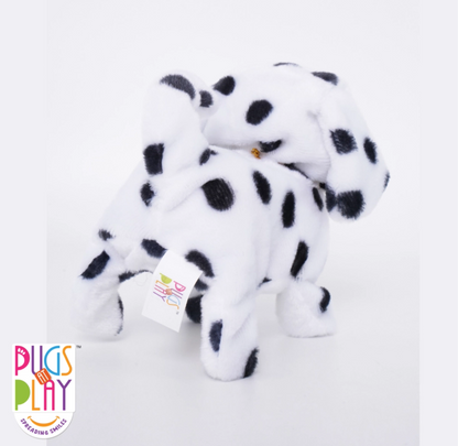 Pugs at Play Spotty The Dalmatian Walking Dog-Stuffed Animal-Realistic Sounds-Safe and Durable-Battery Operated-Interactive Plush Cuddly Toy For Newborn