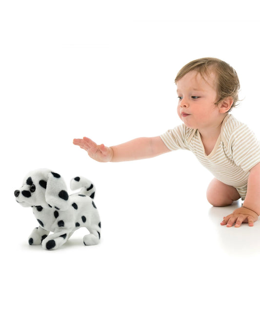 Pugs at Play Spotty The Dalmatian Walking Dog-Stuffed Animal-Realistic Sounds-Safe and Durable-Battery Operated-Interactive Plush Cuddly Toy For Newborn