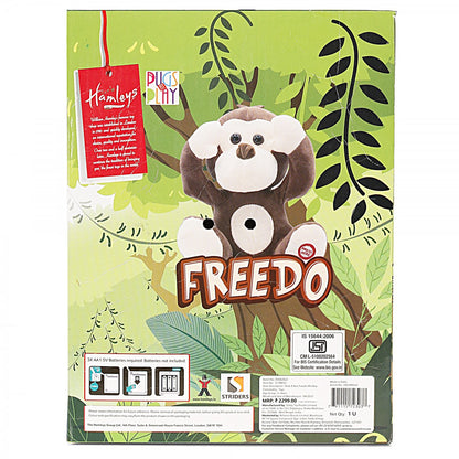 Pugs at Play Peek A Boo Freedo Monkey-Real Animal Sound, Hide Face-Interactive Plush Cuddly Toy For Newborn