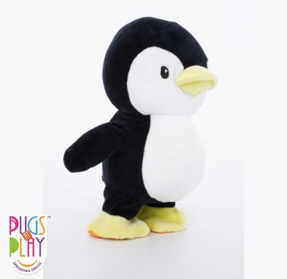 Pugs at Play Skipper Walk N Talk Penguin-Real Animal Sound, Wag Tails-Interactive Plush Cuddly Toy For Newborn