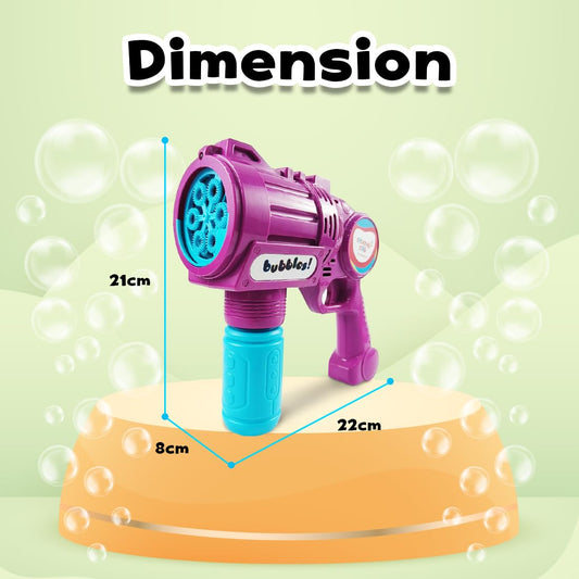 Shooting Star Bubble Blaster Gun-With LED Light & Bubble Solution-1000 Bubbles Per Minute-Indoor Toy-0M+