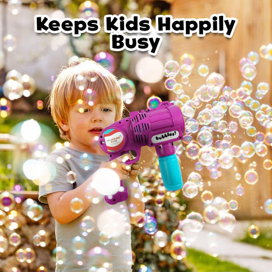 Shooting Star Bubble Blaster Gun-With LED Light & Bubble Solution-1000 Bubbles Per Minute-Indoor Toy-0M+