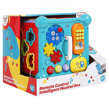 Shooting Star Remote Control Intelligent Musical Box-With Sound & Musical Effects-Includes 20 Blocks, Animals & Letters-Musical Toy-12M+